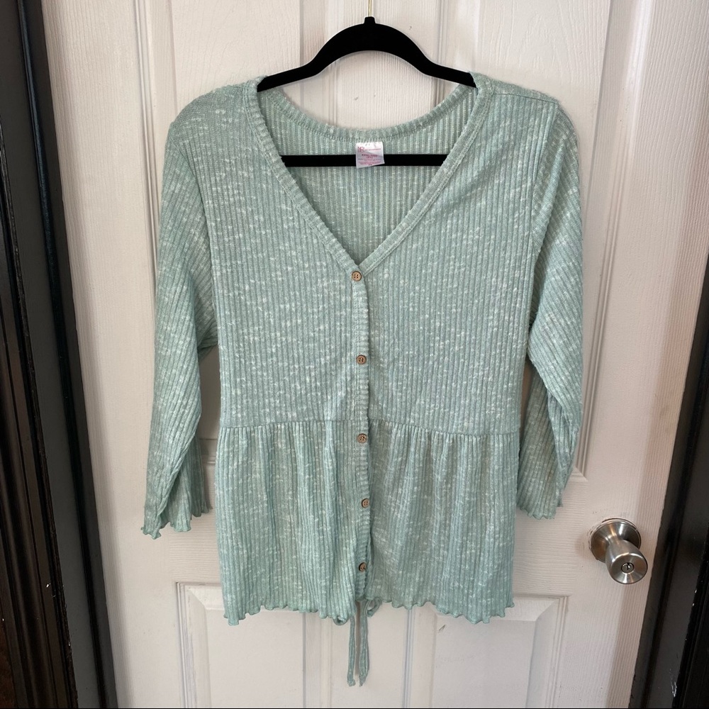 Light Blue Babydoll Shirt